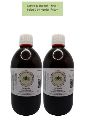 QUALIFIED NATUROPATH Sarsaparilla Herbal Extract - Twin Pack 1050ml (2x525ml) - In Glass Bottles