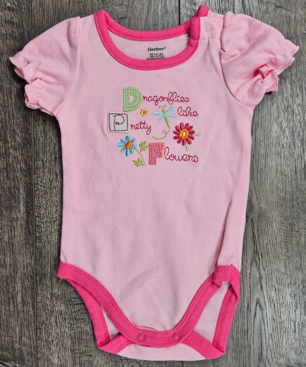 Baby Girl Clothes Nwot Gerber Newborn Dragonflies Like Pretty