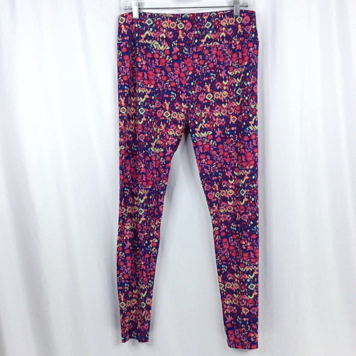 LuLaRoe TC Leggings Womens Tall & Curvy Geometric Berry Berries Pink