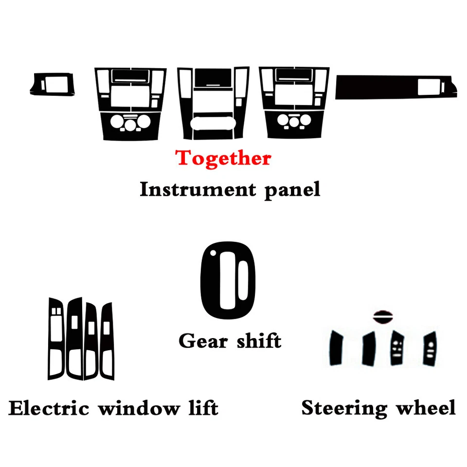 For Nissan Versa 2005-2011 C11 Carbon Fiber Pattern Interior DIY Trim Decals Foto 3 de 4