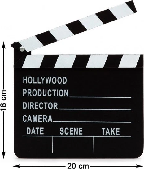 CLAP de Cinéma Bois Noir Décoration HOLLYWOOD Producteur film NEUF Pas cher