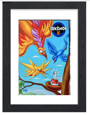Vintage Framed Print Ad Wall Art 11x14 Nintendo Pokemon Legendary Birds Articuno