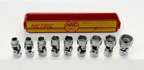 MAC TOOLS 1/4” DRIVE METRIC UNIVERSAL SWIVEL SOCKET SET (9-PIECE) 6MM THRU 14MM - Picture 2 of 3