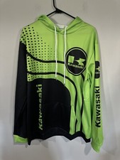 Kawasaki hoodie size Large men  s new Green Black