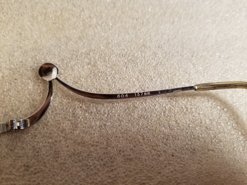 Vintage Caesar Eyeglasses Sunglasses Silver Metal Black Inserts Semi Rimless - Picture 3 of 4