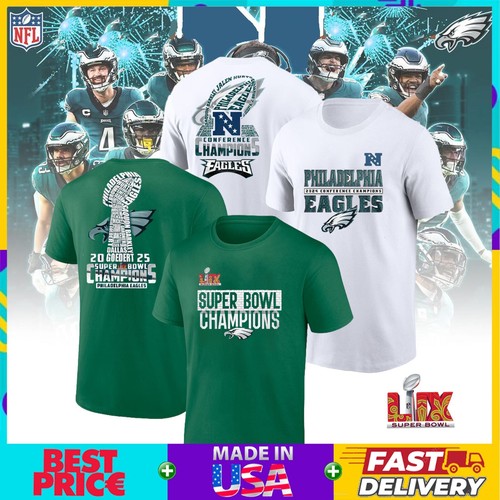 2024- 2025 Philadelphia Football Champions Limited Edition T-Shirt Size S-4XL - Picture 1 of 7