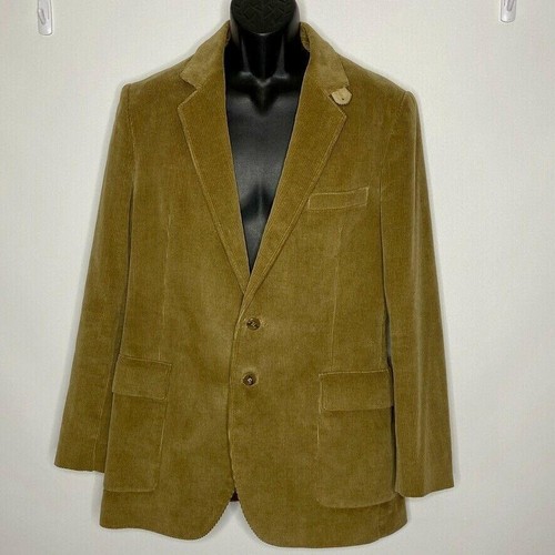 Sz 40R Corduroy Blazer Jacket Tan 