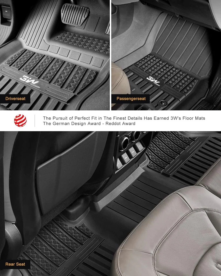 3W Liner 2 Row Floor Mats & Cargo Liner For 2019-2023 Range Rover Defender 110 - Imagem 3 de 4