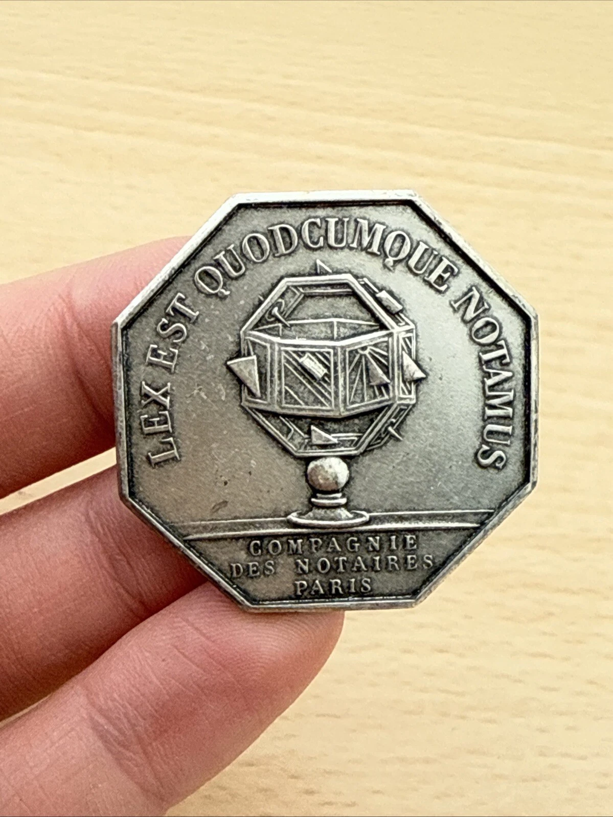 Médaille Lex Est Quodcumque Notamus Compagnie Des Notaires Paris Poinçon BREL