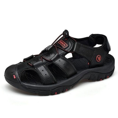 Herren Sandalen Sommer Ledersandalen Männerschuhe Männersandalen Outdoor Männer Sandalen - Bild 6 von 17