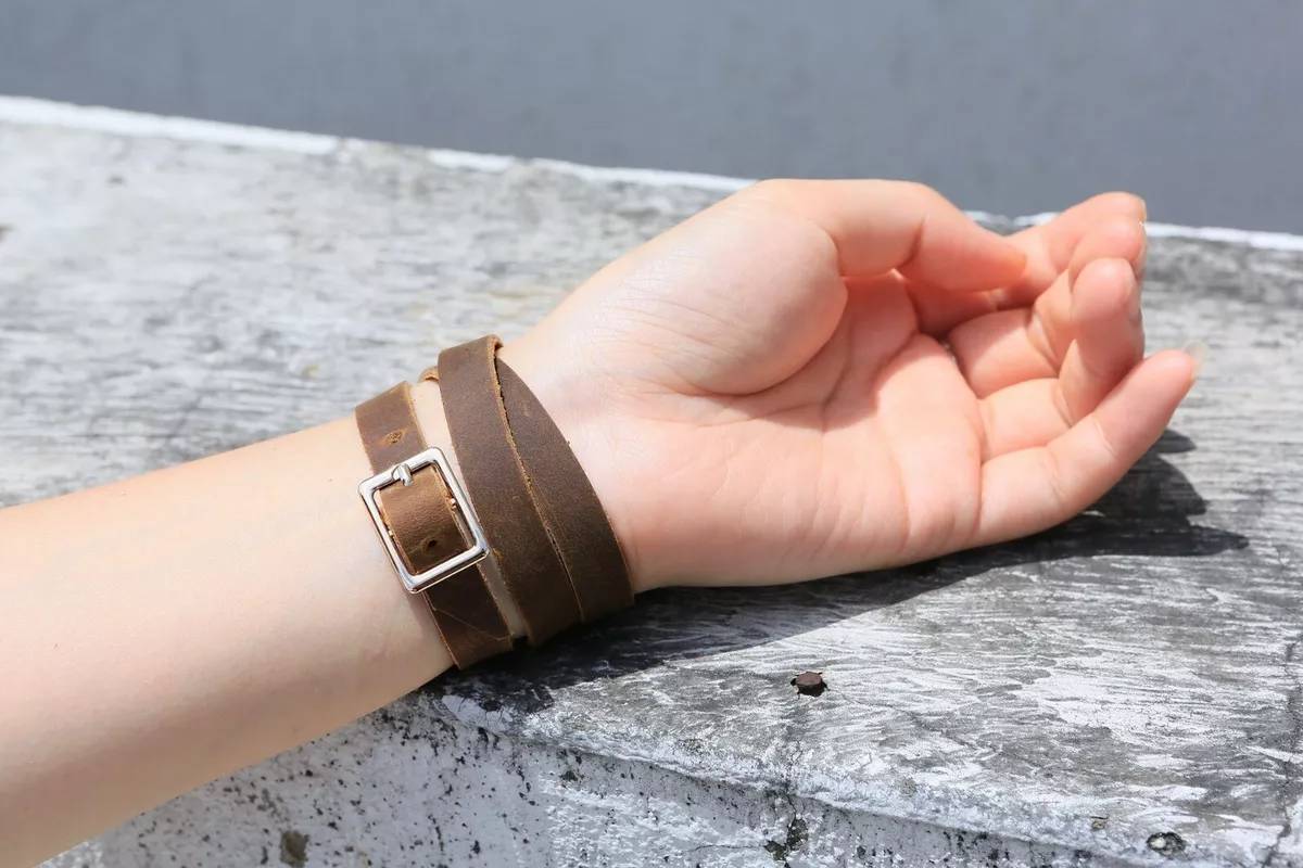 Personalized leather sales wrap bracelets