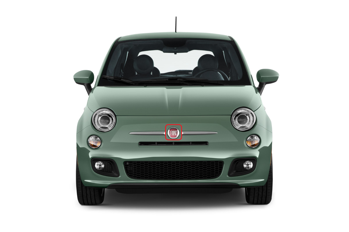 NEW FIAT 500 FRONT BUMPER CENTER BADGE 
