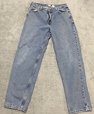 VTG Calvin Klein Jeans 34 actual 32x31 Relaxed Fit Light Wash Preppy Y2K Flaw
