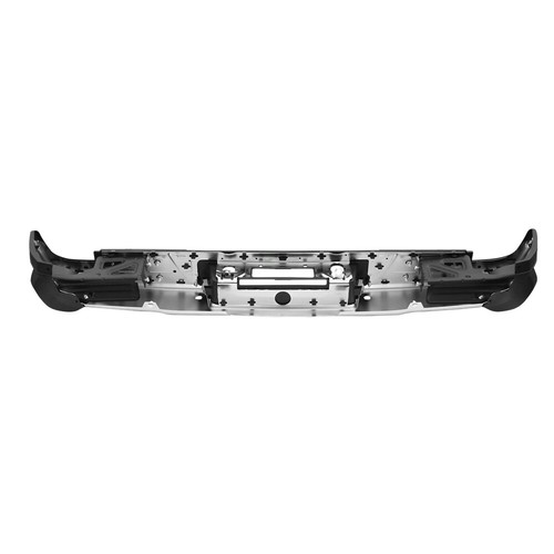 Chrome Rear Bumper w/Sensor Holes For Chevy Silverado GMC Sierra 1500 2014-2018 - Picture 22 of 24