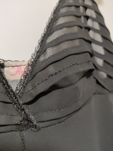 Vintage Flora Nikrooz Women’s Nightgown Long Black Sexy Size Small *flawed - Picture 9 of 10