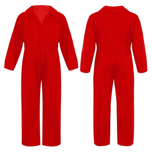 Kid Turndown Collar Coveralls Long Sleeve Jumpsuit Outwear Cosplay Dress Up - Picture 17 of 61