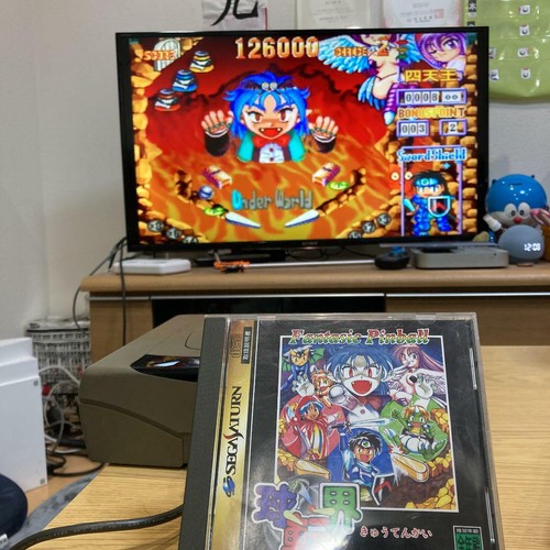 Used Techno Soft 1995 Kyuutenkai Fantasic Pinball Sega Saturn SS Japanese Retro - Picture 12 of 12