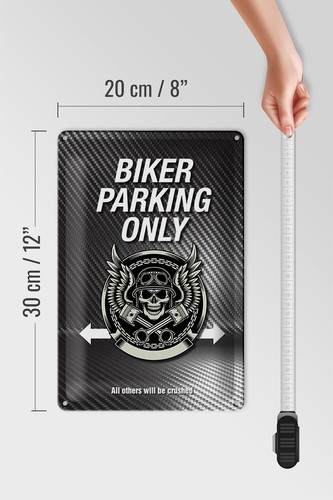 Blechschild Spruch 20x30 cm Biker parking only all others Deko Schild tin sign - Picture 5 of 5