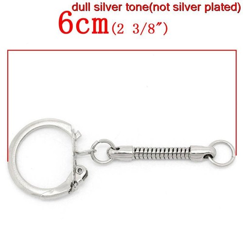 Key Chains & Key Rings Silver Tone 6cm x 2.2cm 1 Through 500 WHOLESALE LOT - Picture 17 of 30