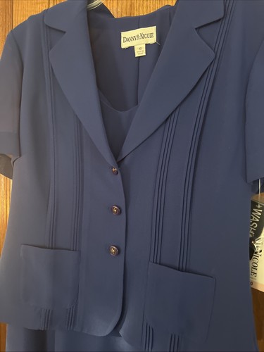 Dani & Nicole Two Piece Dress With Jacket NWT Size 10 Royal Blue Business Dress - Picture 4 of 13