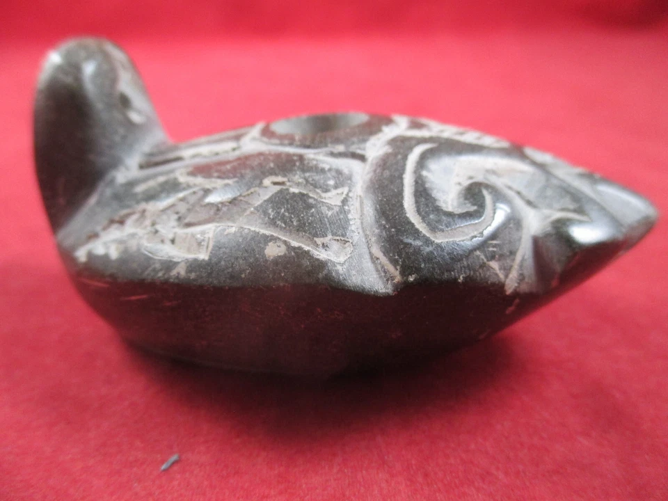 Quemador de incienso cono de piedra de jabón / aromaterapia / Reiki / diseño tallado egipcio Foto 3 de 4