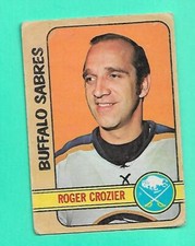 (1) ROGER CROZIER 1972-73 O-PEE-CHEE # 50 SABRES GOALIE GOOD CARD (F2002)  