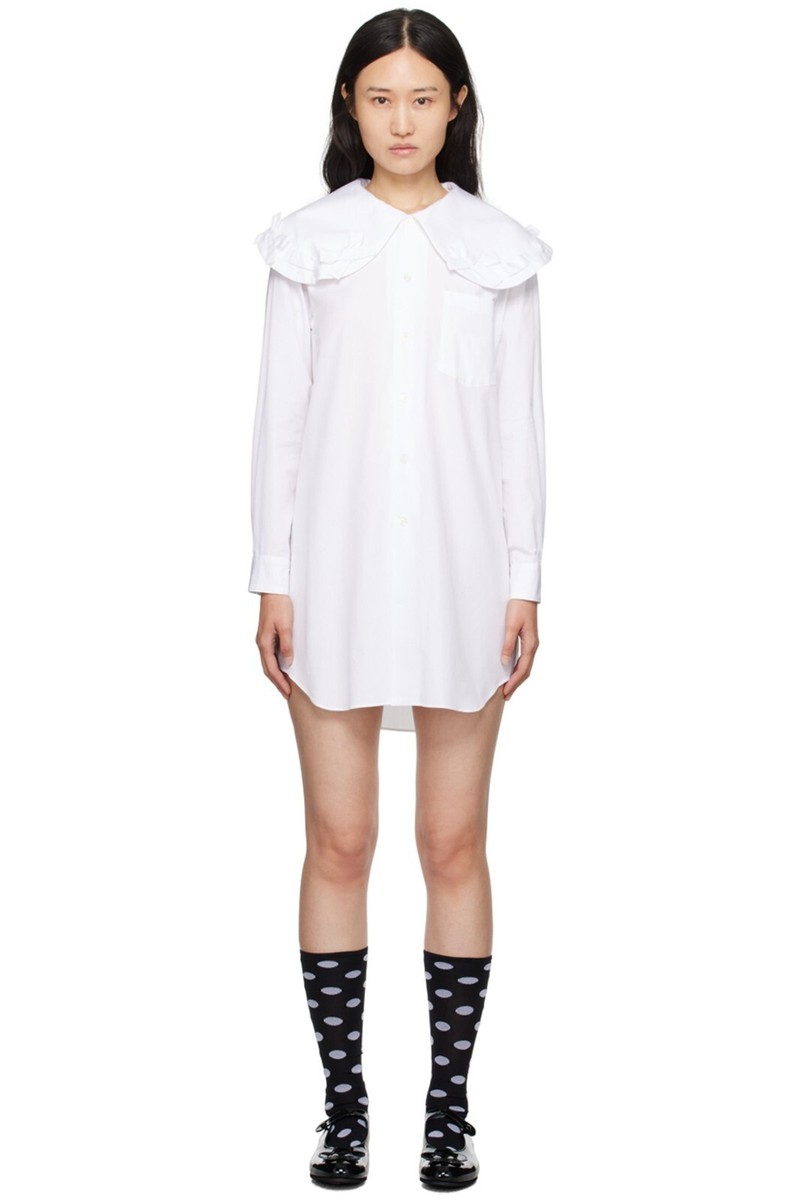 COMME des GARCONS GIRL ワンピース ベロア ボーダー パフ COMME des GARCONS GIRL ワンピース ベロア ボーダー パフ