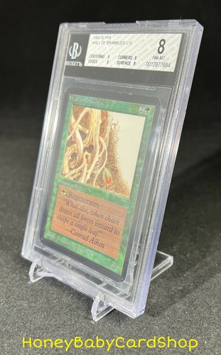 MTG Limited Edition Alpha 1993 Wall of Brambles BGS 8.0Q+ NM/MT Old School 93/94 - Picture 3 of 6