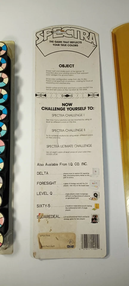 Juego de mesa rompecabezas Spectra vintage años 80 True Colors IQ Company Foto 3 de 3