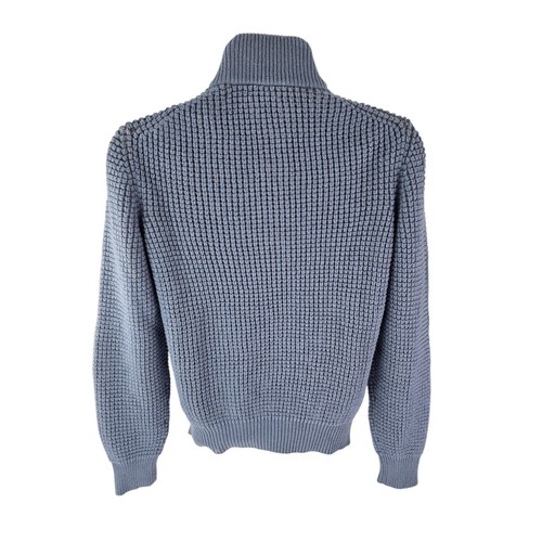 Corneliani ID Wool Cashmere Waffle Knit Half 1/2 Zip Sweater 48 S Italy $850 - Picture 19 of 20