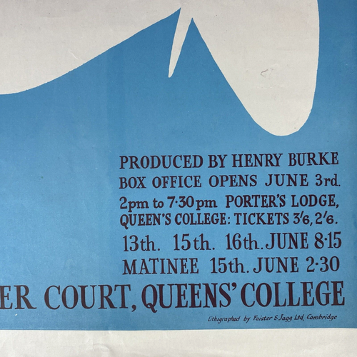 Midsummer Night's Dream The Bats Cloister Court Queens College Vintage Poster - Picture 4 of 4
