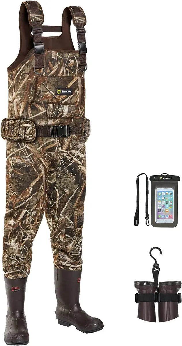 Hunting Waders with Boot Hanger & 600G Insulation, Waterproof