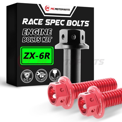 Engine Cover Bolts Screws Aluminum Set Fit Kawasaki ZX-6R 2009-2012 09 10 11 12 - Imagen 6 de 14