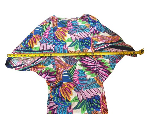 Trina Turk Swim Cover Up Dress Kimono Sleeve Womens Size M Paradise Plume - Picture 6 of 11