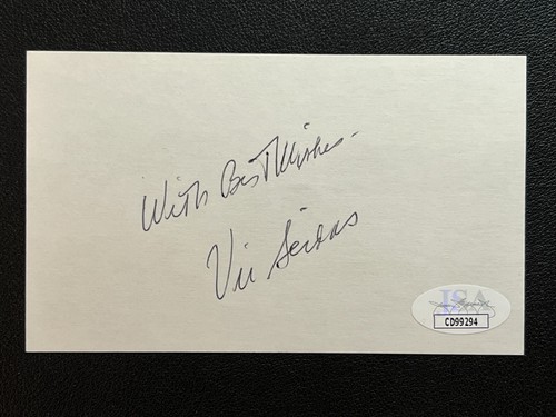 Vic Seixas Signed 3x5 Index Card JSA Cert w/COA Iconic Tennis Player HOF 1971! - Picture 2 of 4