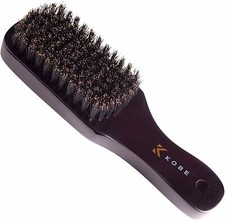 Natural Boar Bristle Hair Brush Paddle Anti-static Scalp Massage Dark Wood Beard