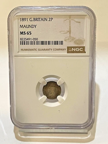 1891 GREAT BRITAIN 2P MAUNDY - MS-65 - NGC