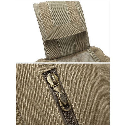 Herren Vintage Schultertasche Schlinge Umhängetasche Brust Canvas Reise Outdoor Rucksack - Bild 18 von 21