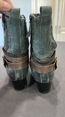 EARTH Women's Size 7.5 Spruce Leather Buckle Zip Boots | eBay