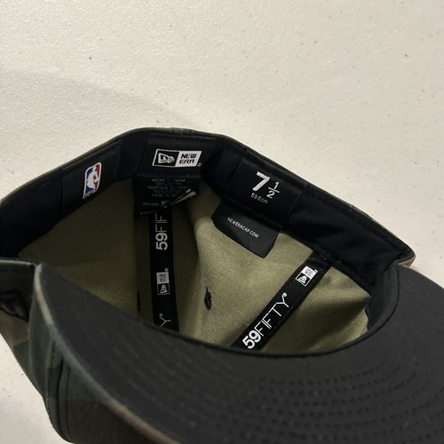 New Era Toronto Raptors Camo NBA 59Fifty Fitted Hat Size 7 1/2 - Picture 5 of 5