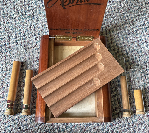Astral 1992 wooden cigar box COMPLETE with tubes - grand reserve vintage collctn - Picture 5 of 11