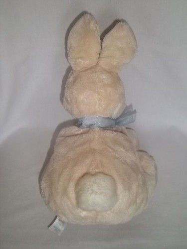 BABY GUND Plush BLUE BUFFY BUNNY Rabbit Cream 36266 Ribbon Stuffed Animal Toy - Picture 4 of 4