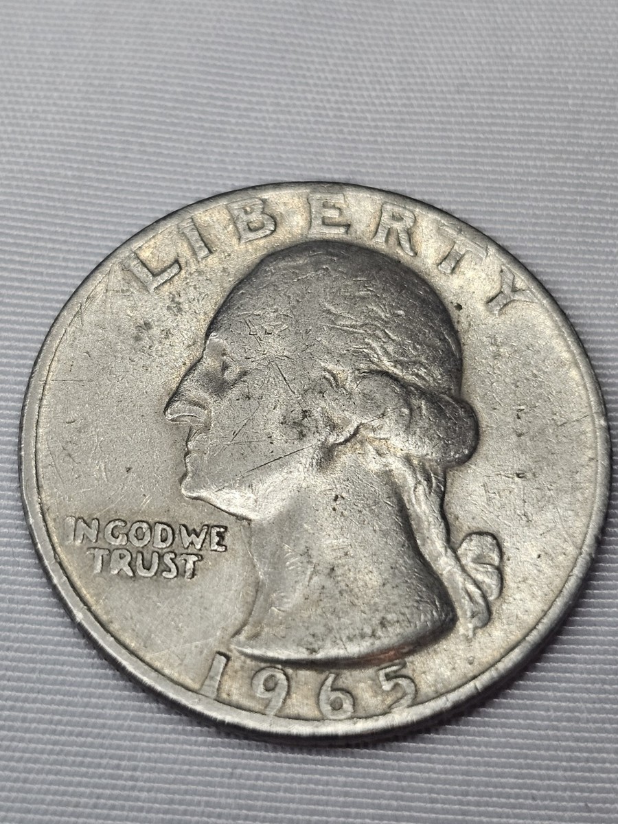 エラー コイン 1965 リバティ ワシントン クォーター ミントマークなし Rare 1965 Liberty Quarter No Mint Mark & Edge Writing | eBay