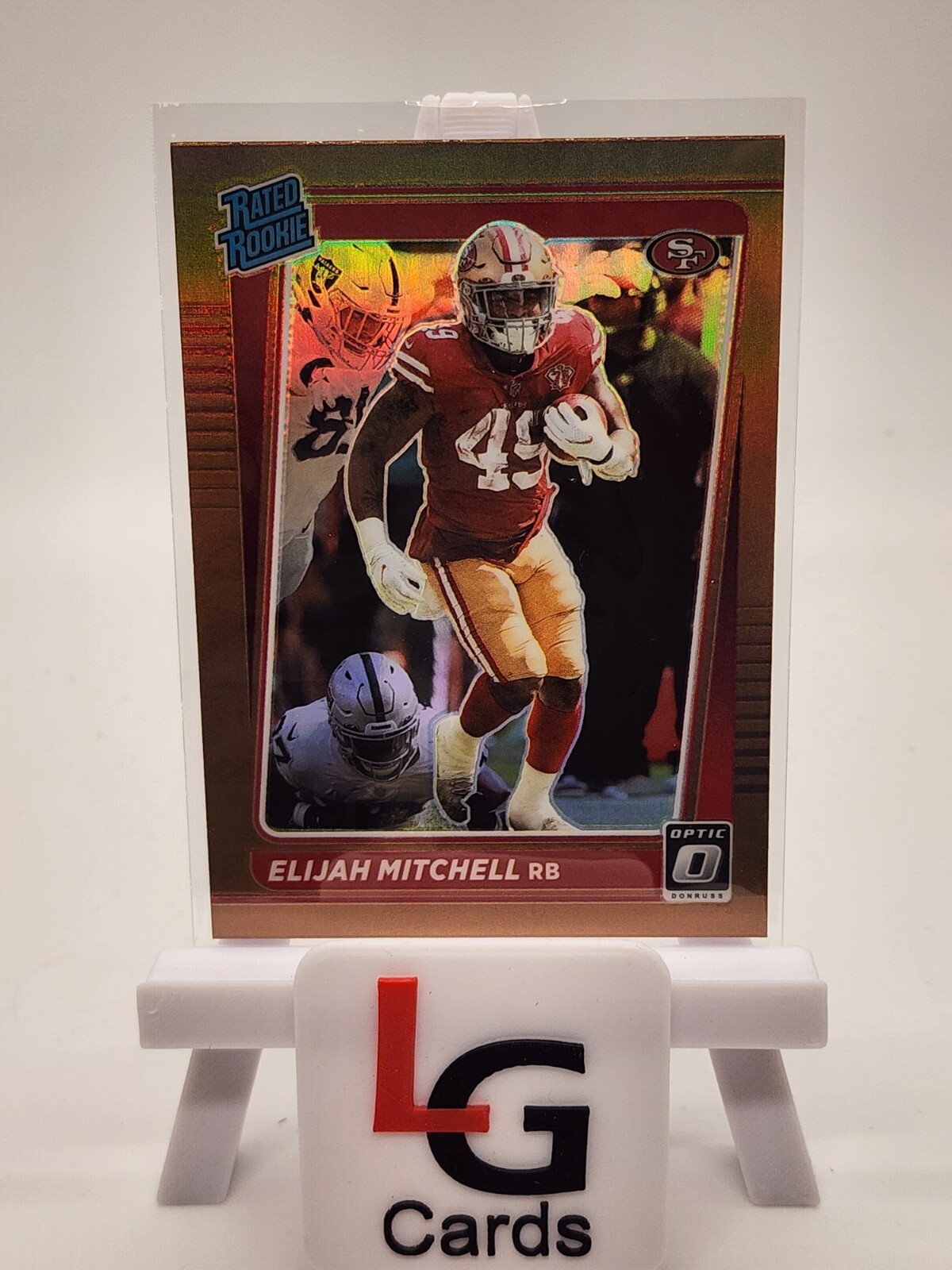 2021 Panini Donruss Optic - Rated Rookie Bronze Prizm #291 Elijah Mitchell (RC)