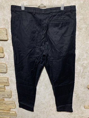 Pantalone vintage Dries Van Noten cotone lino nero stile giapponese taglia 40 - Foto 6 di 13