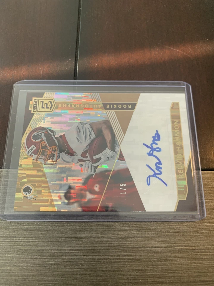 2019 DONRUSS ELITE RA-KH KELVIN HARMON ROOKIE AUTO RC #’d /5 REDSKINS Super Rare - Image 3 of 4