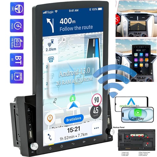 Android 13.0 Vertical Screen Car Stereo Radio Audio GPS Navi Carplay Wifi 2G+32G