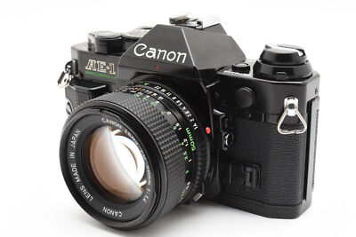 MINT ] Canon AE-1 PROGRAM Black Film Camera NFD 50mm f/1.4