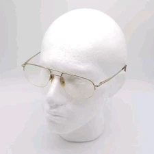 FRAMES ONLY Halston 83, 56-18-140, 56mm, Gold Aviator, Semi Rimless, Eyewear VTG