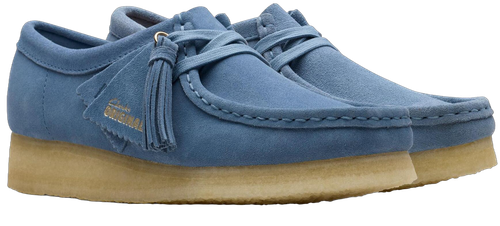 CLARKS ORIGINALS WALLABEE Shoes French Blue New - Picture 4 of 7